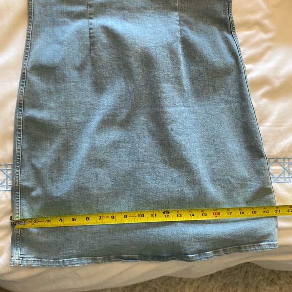 GANNI Light Blue Denim Jeans Shift Dress w/ Puff Sleeves Sz 12 US (NWOT) - Picture 11 of 12